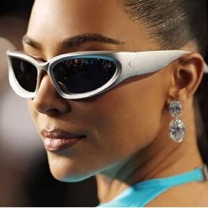 Silver trendy sunglasses